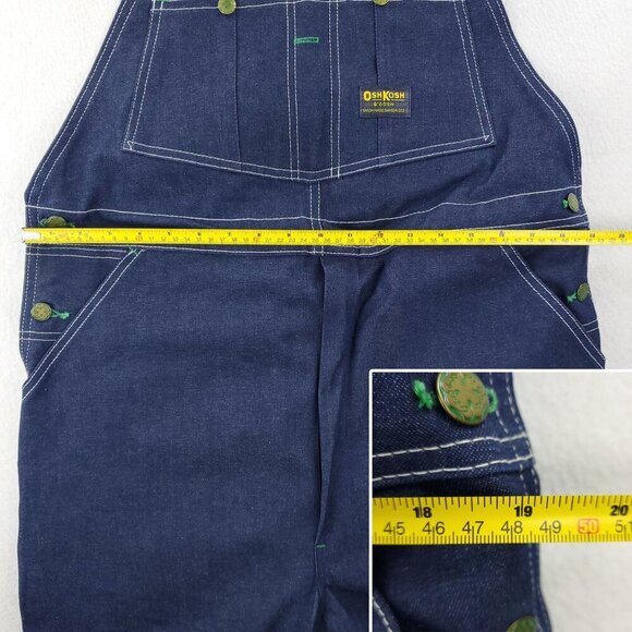 OshKosh B'Gosh Vintage Denim Bib Overalls Union Sanforized USA "38x32" NWT - Picture 8 of 14